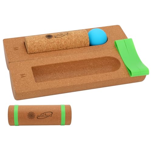 Foot Balance Cork - Foot Collective Cork Balance &Natural Wood for Feet Strengthening, corking balance board For Home Gym|Office Fitness Equipment for Plantar Fasciitis Relief | Foot Balance Trainer