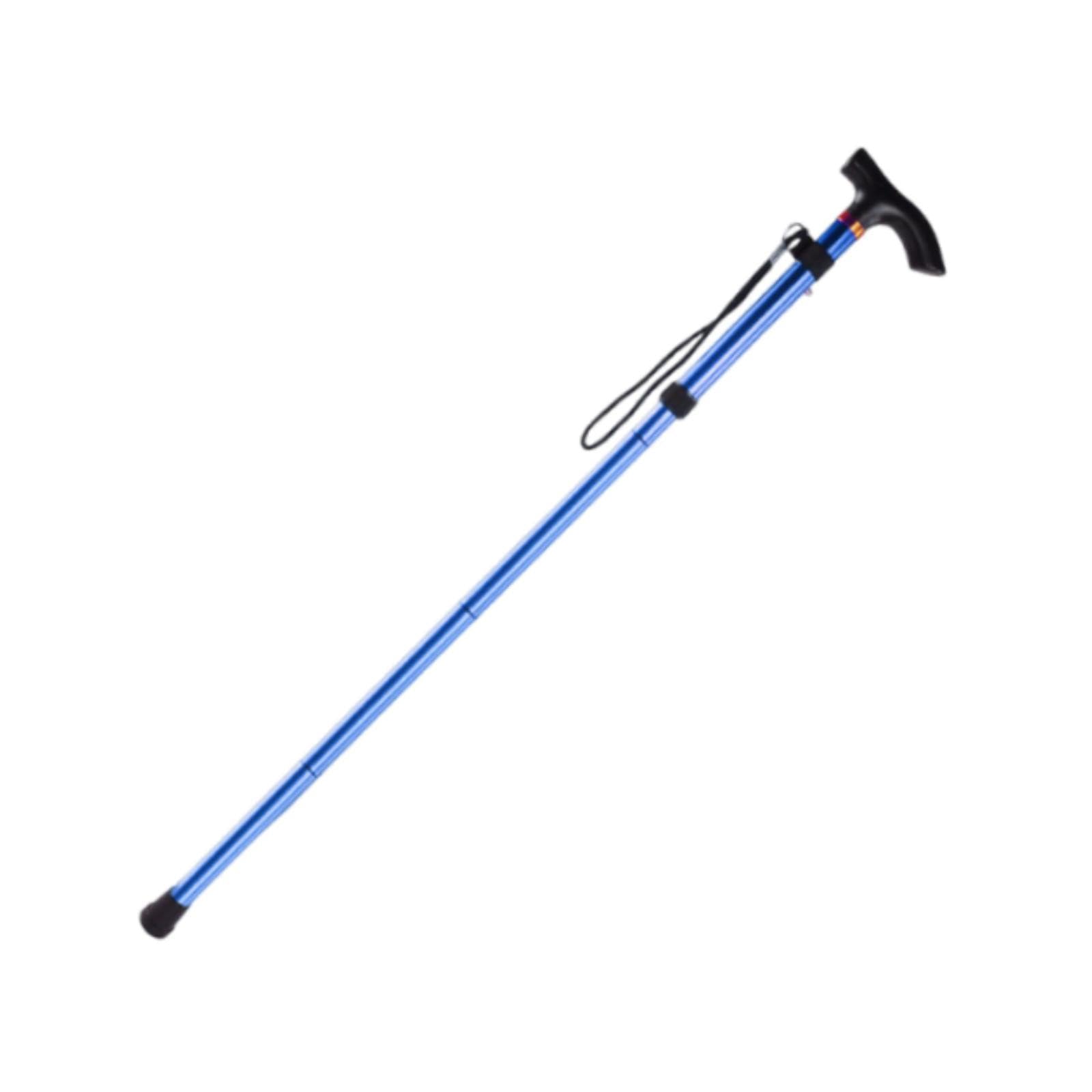Trekking Stick Retractable Adjustable for Backpacking Mountaineering Blue | Walking & Trekking Sticks | Hiking Gear | & Hiking | Outdoor Sports-image-32