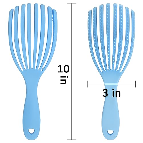 Aoprie Detangling Brush For Black Natural Hair Wet Brush Detangling Brush Curly Hair Afro No Pain Afro America African Hair Textured 3A To 4C Kinky Wavy Coily Wet Dry Oil Thick Long Curly Hair Blue Purple #TOP1