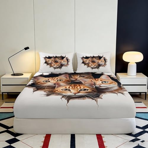 Drap housse chat antidérapant et lavable en microfibre douce