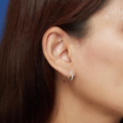 Boma Jewelry Sterling Silver Braided Texture Hoop Earrings, 1/2 Inch2