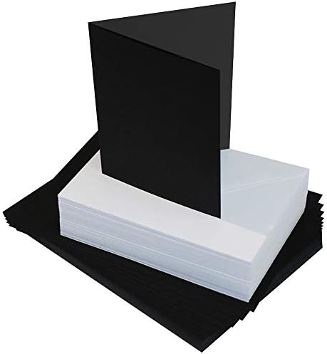 Craft UK 289 5 x 7 inch Card and Envelope pack of 50 - White