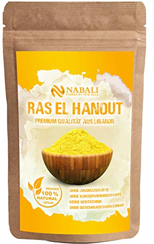 NABALI FAIRKOST Ras El Hanout I Productos de calidad del Líbano I 100% aromático natural tradicional oriental I sin conservantes I vegano (100 g)