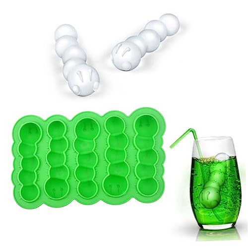 Molde para Hielo Forma Oruga 2 Piezas Verde miniatura 2