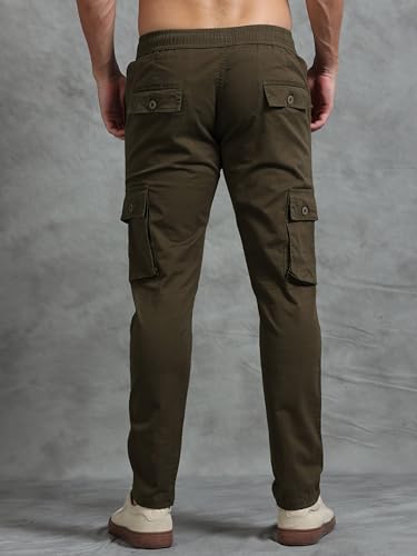 Image of Miraan Men's Regular Fit Mid Rise Cargo Pant