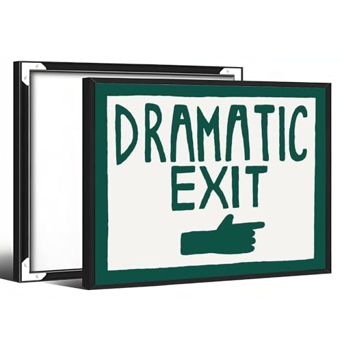 Ripiyome Dark Green Dramatic Exit Canvas Print Mid Century Modern