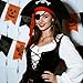 2Pcs Black Pirate Eye Patches, Pirate Captain Costume Accesories for Adults Halloween Carnival Party Supplies (Black)