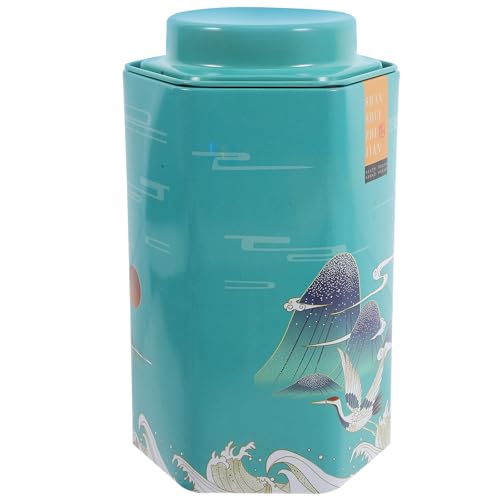 OSALADI Set 4 Barattoli Ermetici in Latta per Tè Sfuso Contenitori per Alimenti Coperchio Sigillante Barattoli Decorativi Compatti per Cucina e Conservazione di Zucchero e Caffè