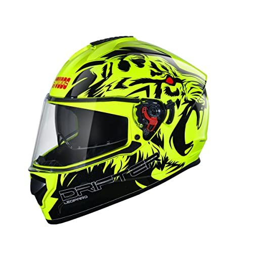 Image of Studds Drifter Full Face Helmet Yellow N9, Size: M(57-58cm)
