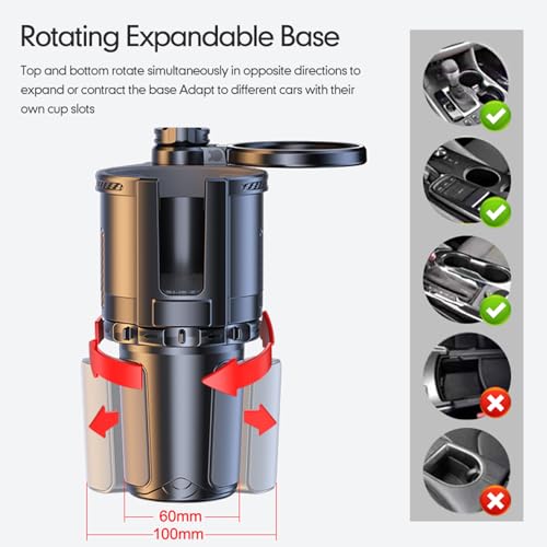 Portavasos Ajustable 4 en 1 para Auto HXBER miniatura 7