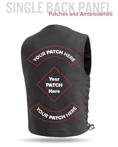 First Mfg Co - Top Biller - Men's Motorcycle Biker Riding Black Leather Vest4