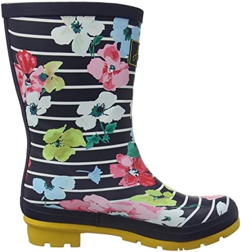 Joules Women's Wellington Boots Rain, Blue Stripe Floral, 5 | Image 5