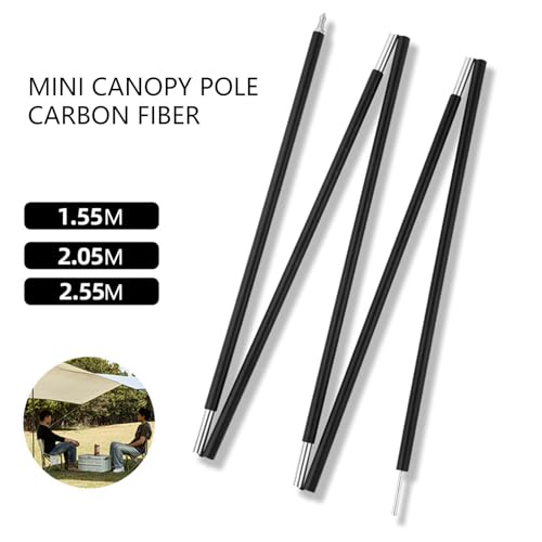 Postes de tienda de campana plegables con estructura de carbono duradera 4
