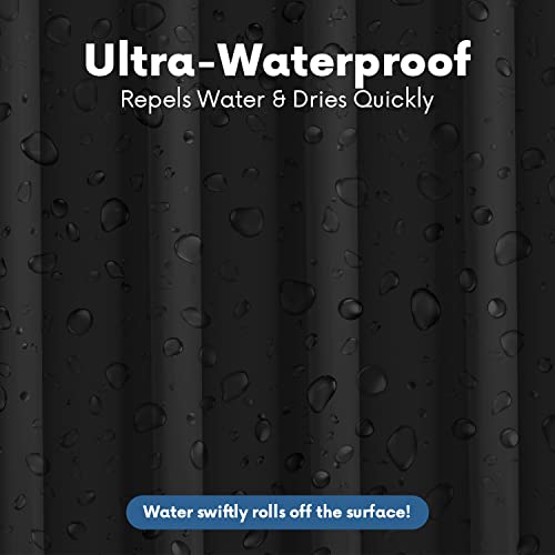 Premium Shower Curtain Liner, 72"W X 70"H - Pvc-Free, 6G Peva Shower Curtain With 12 Rust Proof Grommets And Magnet-Weighted Bottom Hem - Moisture Stain Proof Shower Curtain Liner - Black #TOP5