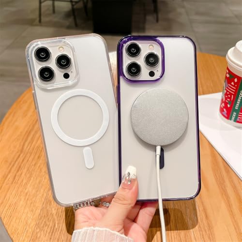 Étui iPhone 14 Plus haut de gamme transparent givré magnétique - 4