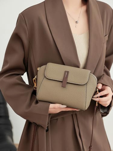 Comebybuy Leather Crossbody Bag,Vintage Shoulder Bag with Adjustable Strap,Mini Casual Lightweight Handbag for Women2