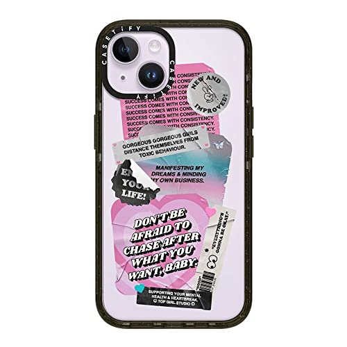 Carcasa Impact para iPhone 14 Casetify en negro brillante