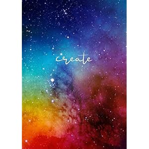 BLANKO NOTIZBUCH DIN A5: Journal zum Selbstgestalten oder als Zeichenbuch, Skizzenbuch, Blankobuch, Malbuch | 100 Seiten leer | Weißes Papier | Weltraum Farben | Create Taschenbuch – 6. April 2019