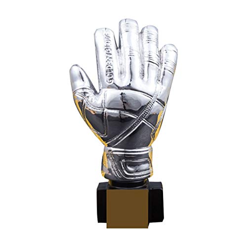 Trophée de Gants d'argent Football Football Gant Trophy Gardien de But Trophée Résine Souvenirs Accueil Décoration…