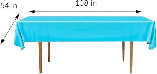 Miniatura 6 de DecorRack - Mantel rectangular de plástico libre de BPA, 54 x 108 pulgadas, para fiestas, picnic, campamento y al aire libre, desechable o