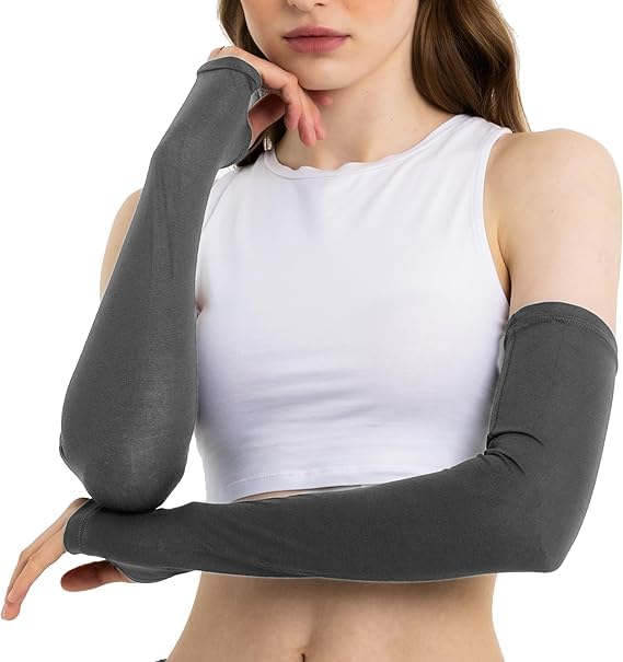Image of Fuelbyte UV Protection Hand Gloves for Sun Protection - Arm Sleeves for Men & Women, Perfect for Bike Riding, Summer, and Outdoor Sports - Full Hand Gloves, Sun Gloves, Cooling Sleeves