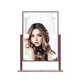 Impressions Vanity Hollywood Tri-Tone Makeup Mirror with 6 LED Bulbs, Vanity Dressing Mirror with 360 Degree Swivel and Soft Touch Sensor Dimmer Switch (Rose Gold)