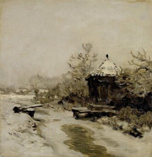 Décoration de la Chambre à Coucher : Peinture Abstrait Hiver Willem Bastiaan Tholen 60x90