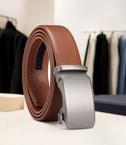 Leather Ratchet Belt for men 1 3/8