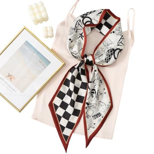 Image of CorssKulture Lightweight Satin Ribbon Scarf for Women's 150 x 15 cm | Silky Soft Scarf Perfect for Gifting