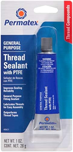 Permatex 80631 Thread Sealant with PTFE, 1 oz.