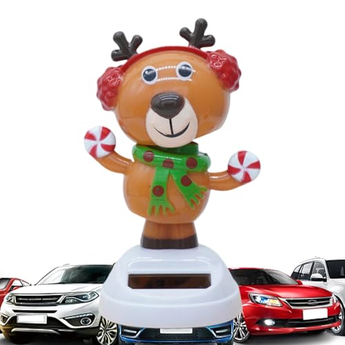 Figuras navideñas con vibración Solar: Figuras navideñas iluminadas, Decoraciones navideñas animadas | Figuras solares para Navidad, decoración navideña al Aire Libre, salón, Oficina, Regalo mágico