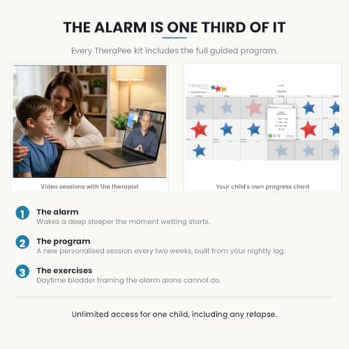 Image of TheraPee Bedwetting Alarm System with No-Wear Sensor + Online Program