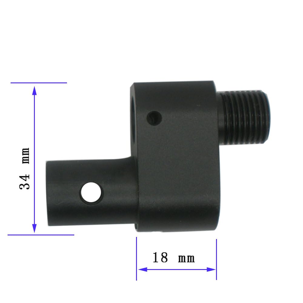 Fascia per pompa variabile in lega di alluminio nera e adattatore silenziatore per Crosman Barrel 1377 1322..