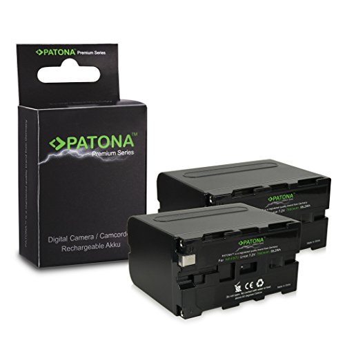 2x Premium Batteria NP-F950 / NP-F960 / NP-F970 per Sony Camcorder Sony CCD-TR Series | CCD-TRV Series | Sony DCR-TR Series | Sony DCS-CD | Sony MVC-FD Series e più… [ Li-ion; 7800mah; 7.2V ]