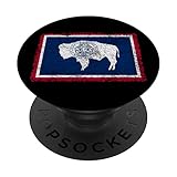 stato del wyoming bandiera americano bisonte popsockets popgrip intercambiabile
