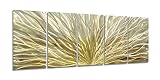 SYGALLERIER Large Metal Wall Art Hand Crafted 3D Abstract Aluminum Artwork in 5 Pieces Modern Sculpt
