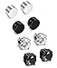 Produktbild Feilok 4 Paare Herren Damen Edelstahl Magnetische Ohrringe ohne Piercing Simple Acryl Runde Ohrstecker Clips Tunnel Non-Piercing Durchmesser 6mm