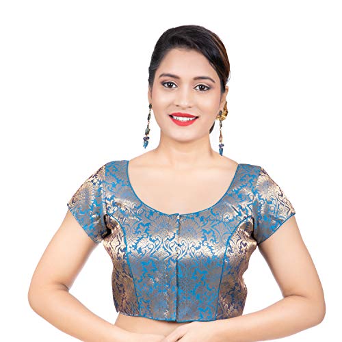 Image of Biyu Being With You Women's Synthetic Saree Blouse