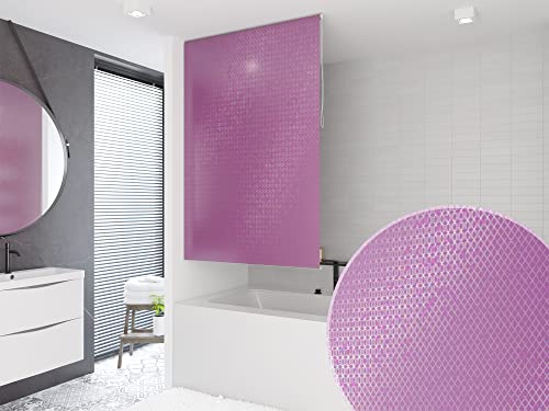 Basic DUSCHROLLO Laser LILA VIOLETT 3D Multicolor 7 Breiten ZUR Wahl (160x240 cm) Cover