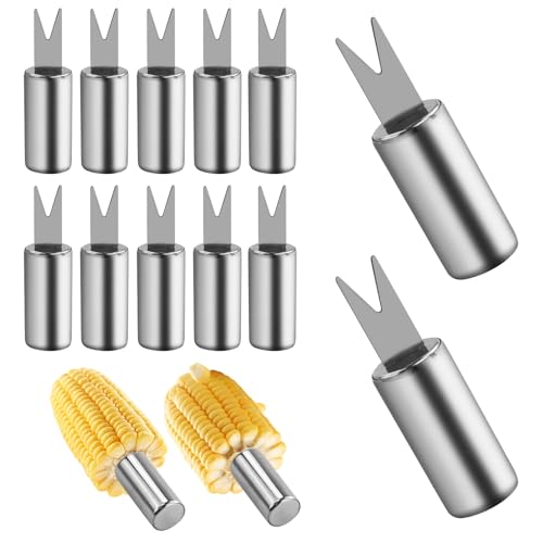 12 Stück Edelstahl Maiskolben Halter Kinder Food Spieße Maiskolbenhalter Maiskolben Spieße Metall Mais Piekser Mais Spieße Mais Picks Maishalter Bbq Mais Halter Edelstahl Maiskolben Spieße Kinder
