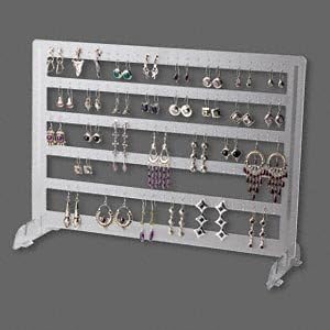 Acrylic Earring Organizer - Holds 120 Pairs (Clear)