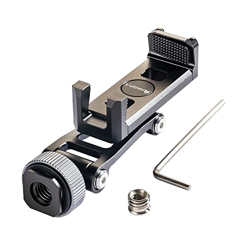Annsm Metal Cell Phone Clip With Hot Shoe Mount Adapter, Mobile Phone Tripod Mount With Cold Shoe Phone Clamp Holder For Iphone 13 12 Samsung Galaxy And Tripods Monopod Camera Cages Sliders #TOP6