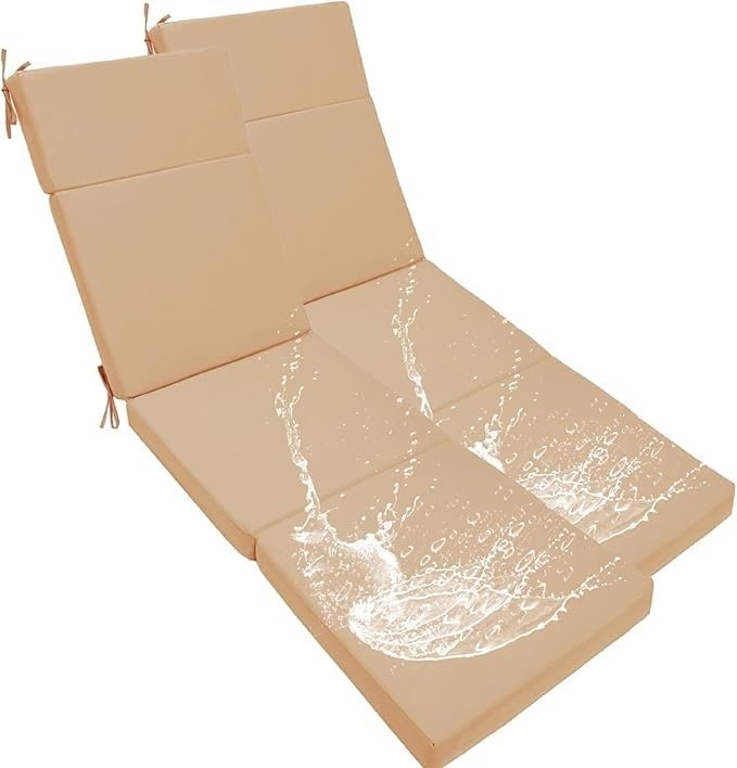 Coussin de chaise longue imperméable 180x53 cm pour en finir avec les glissements
