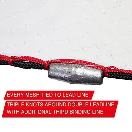 BasicGear® Cast Net, Lead, 3ft Radius, 3/8 in Mesh, for Bait Fish - image 7