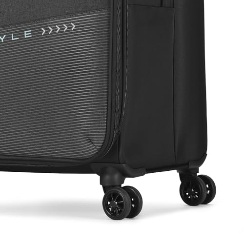 Image of Skybags Genesis Large Size Soft Luggage (79Cm) | Soft Luggage Trolley with 8 Wheels and 3 Digit Combination Lock | Black | Unisex
