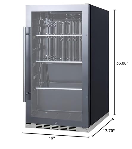 Summit Appliance SPR488BOSH34 Shallow Depth Indoor/Outdoor Beverage Cooler thumb #3