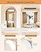 HEFJIAYCIQ Foam Arch Doorway Frame Kit, 2 Pcs Interior Paintable Half Circle Corbels, Precurved Door Archs for Right-Angle Decoration,White,14x20x20cm