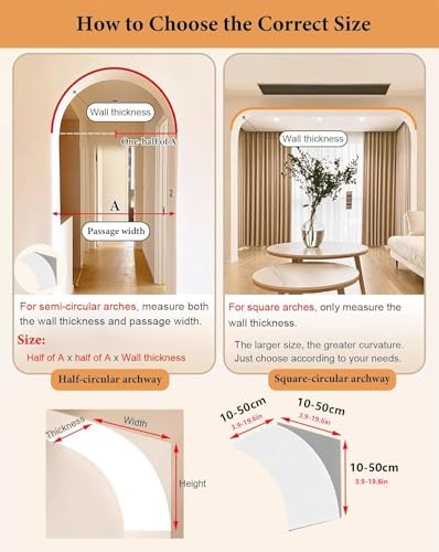 Kit de arco puerta redondeado para crear pasillos elegantes con moldura pared espuma precurvada 4