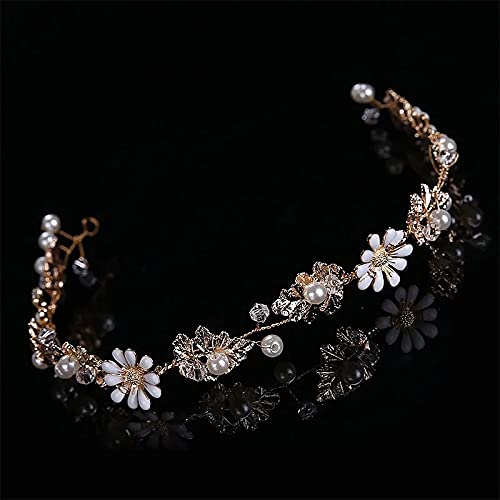 Joya de pelo para la boda con pedrería y perlas brillantes 4