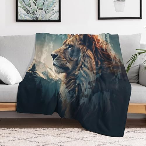 Manta de franela de león de 150x200 cm suave y gruesa para sofá 3